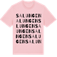 Pink Cotton t-shirt med Salungen ordlek t-shirt