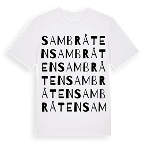Sambråten ordlek t-shirt – ekologisk bomull t-shirt från PinShirt