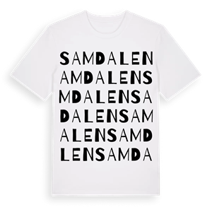 Samdalen ordlek t-shirt – ekologisk bomull t-shirt från PinShirt