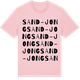 Pink Cotton t-shirt med Sand-Jong ordlek t-shirt
