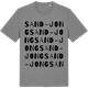 Mid Heather Gray t-shirt med Sand-Jong ordlek t-shirt