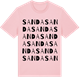 Pink Cotton t-shirt med Sanda ordlek t-shirt