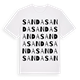 White t-shirt med Sanda ordlek t-shirt