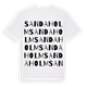 White t-shirt med Sandaholm ordlek t-shirt