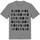 Mid Heather Gray t-shirt med Sandaholm ordlek t-shirt