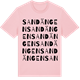 Pink Cotton t-shirt med Sandängen ordlek t-shirt
