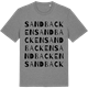 Mid Heather Gray t-shirt med Sandbacken ordlek t-shirt