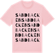 Pink Cotton t-shirt med Sandbacken ordlek t-shirt