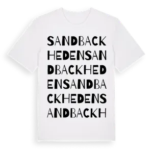 Sandbackheden ordlek t-shirt – ekologisk bomull t-shirt från Pinshirt