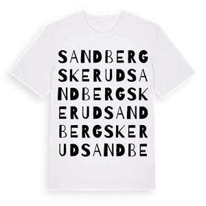Sandbergskerud ordlek t-shirt – ekologisk bomull t-shirt från Pinshirt