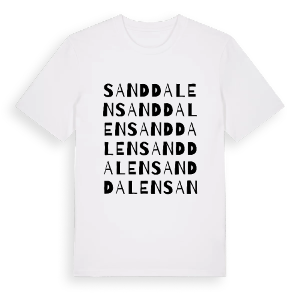 Sanddalen ordlek t-shirt – ekologisk bomull t-shirt från PinShirt