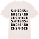 Vintage White t-shirt med Sanden ordlek t-shirt