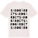 Vintage White t-shirt med Sandgärdet ordlek t-shirt