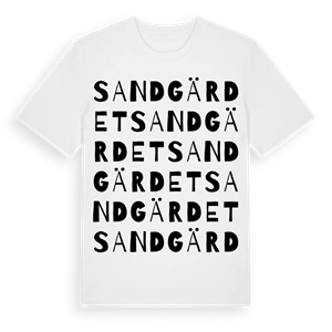 Sandgärdet ordlek t-shirt – ekologisk bomull t-shirt från PinShirt