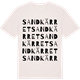 Vintage White t-shirt med Sandkärret ordlek t-shirt