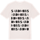 Vintage White t-shirt med Sandmon ordlek t-shirt