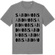 Mid Heather Gray t-shirt med Sandmon ordlek t-shirt