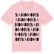 Pink Cotton t-shirt med Sandmon ordlek t-shirt