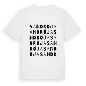 Sandröja ordlek t-shirt – ekologisk bomull t-shirt från PinShirt