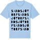 Blue Soul t-shirt med Sandsjötorp ordlek t-shirt