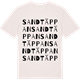 Vintage White t-shirt med Sandtäppan ordlek t-shirt