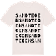 Vintage White t-shirt med Sandtegen ordlek t-shirt