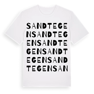 Sandtegen ordlek t-shirt – ekologisk bomull t-shirt från PinShirt