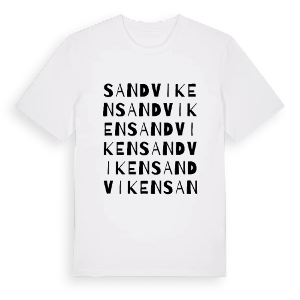 Sandviken ordlek t-shirt – ekologisk bomull t-shirt från PinShirt