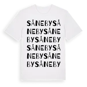 Såneby ordlek t-shirt – ekologisk bomull t-shirt från Pinshirt