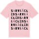 Pink Cotton t-shirt med Sarvbäcken ordlek t-shirt
