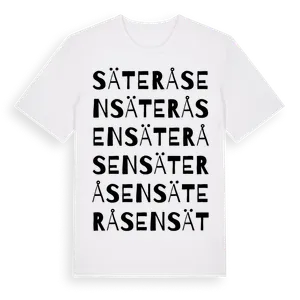 Säteråsen ordlek t-shirt – ekologisk bomull t-shirt från Pinshirt