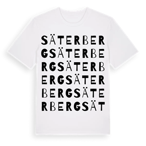 Säterberg ordlek t-shirt – ekologisk bomull t-shirt från PinShirt