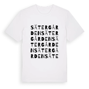 Sätergården ordlek t-shirt – ekologisk bomull t-shirt från PinShirt