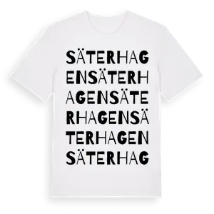 Säterhagen ordlek t-shirt – ekologisk bomull t-shirt från Pinshirt