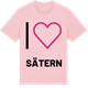 Pink Cotton t-shirt med Jag älskar Sätern t-shirt stort tryck
