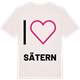 Vintage White t-shirt med Jag älskar Sätern t-shirt stort tryck