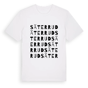 Säterrud ordlek t-shirt – ekologisk bomull t-shirt från PinShirt