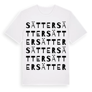 Sätter ordlek t-shirt – ekologisk bomull t-shirt från PinShirt