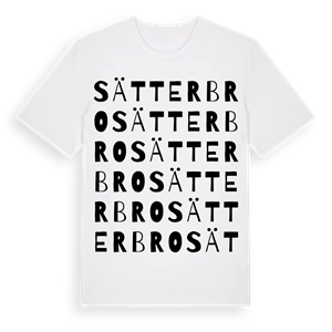Sätterbro ordlek t-shirt – ekologisk bomull t-shirt från Pinshirt