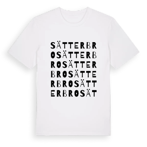 Sätterbro ordlek t-shirt – ekologisk bomull t-shirt från PinShirt