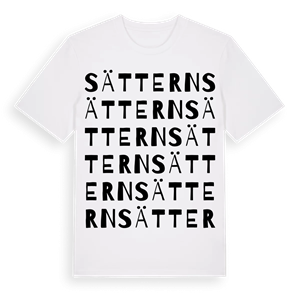 Sättern ordlek t-shirt – ekologisk bomull t-shirt från Pinshirt