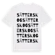 White t-shirt med Sätterskog ordlek t-shirt
