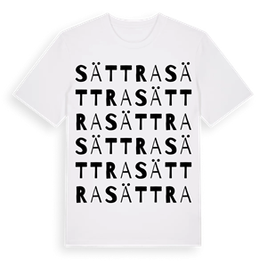 Sättra ordlek t-shirt – ekologisk bomull t-shirt från PinShirt