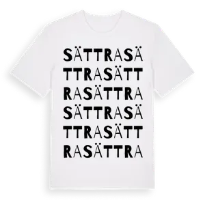 Sättra ordlek t-shirt – ekologisk bomull t-shirt från Pinshirt