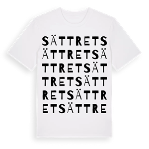 Sättret ordlek t-shirt – ekologisk bomull t-shirt från Pinshirt