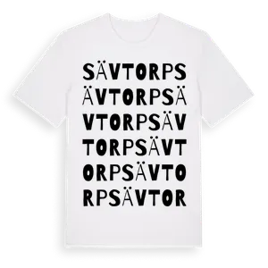 Sävtorp ordlek t-shirt – ekologisk bomull t-shirt från Pinshirt