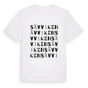 Sävviken ordlek t-shirt – ekologisk bomull t-shirt från PinShirt