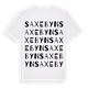 White t-shirt med Saxebyn ordlek t-shirt
