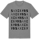 Mid Heather Gray t-shirt med Saxebyn ordlek t-shirt