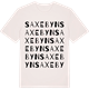Vintage White t-shirt med Saxebyn ordlek t-shirt
